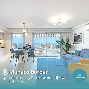  Appartement Baie De Monaco, Vue Mer, Terrasse, Parking Gratuit